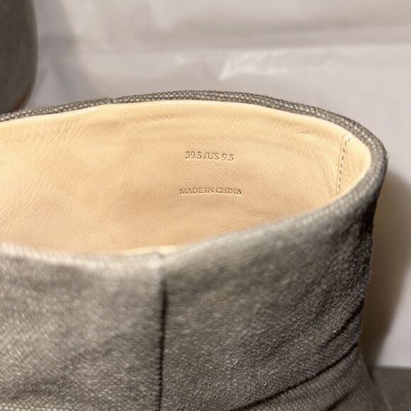 Rag & Bone 9.5 Moth Green Olive Canvas Back Zip Stacked Heel Ankle Booties - Picture 11 of 15